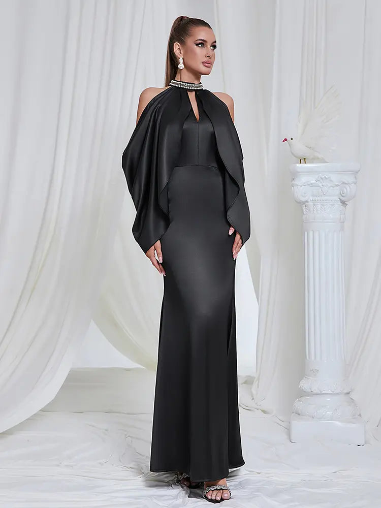 Sexy schulterfreies Kleid mit Hohldetail am Ausschnitt