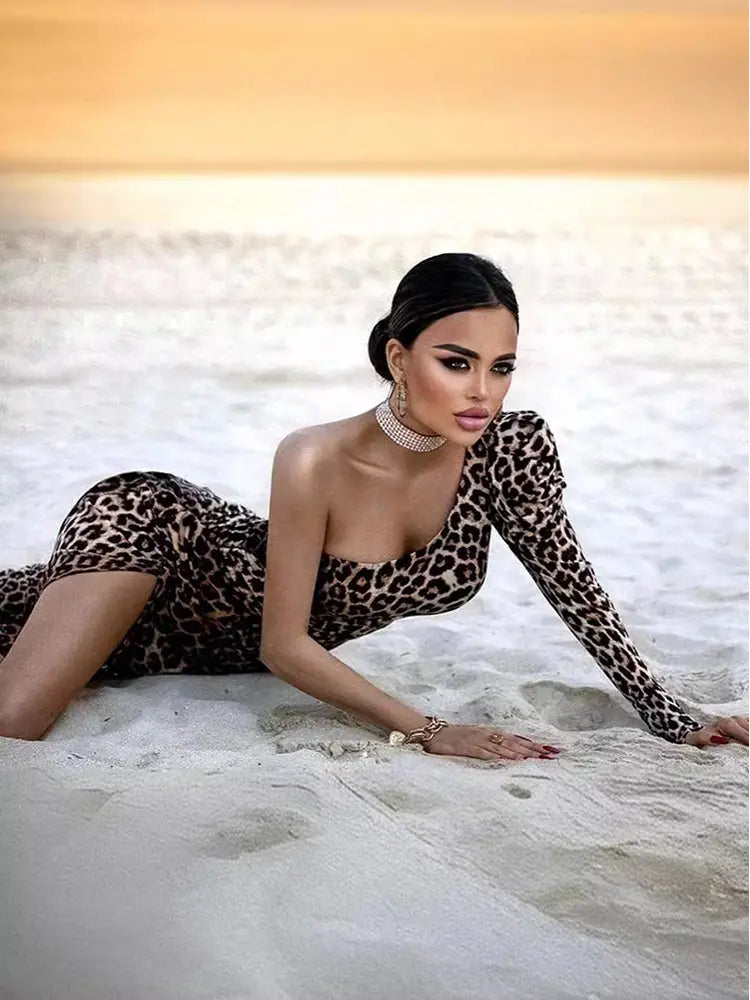 Sexy Carmen-Leopardenkleid