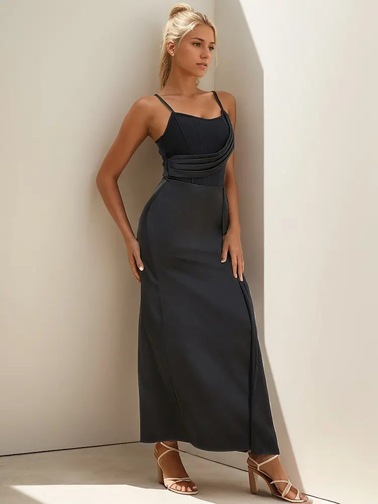 Trägerloses gerafftes Bandage-Kleid