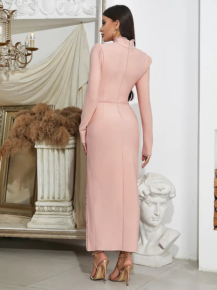 Sexy ärmelloses Langarmkleid