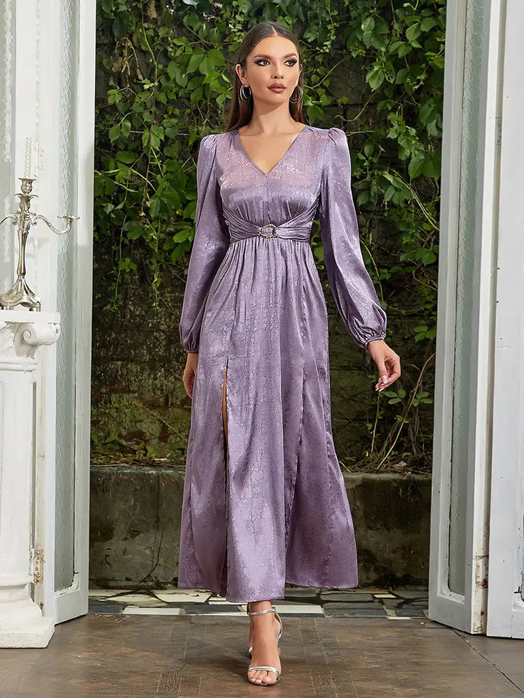 Elegantes V-Ausschnitt-Kleid