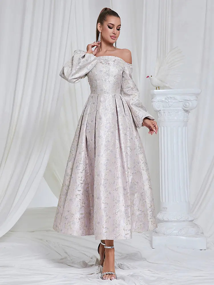 Ärmelloses Jacquardkleid