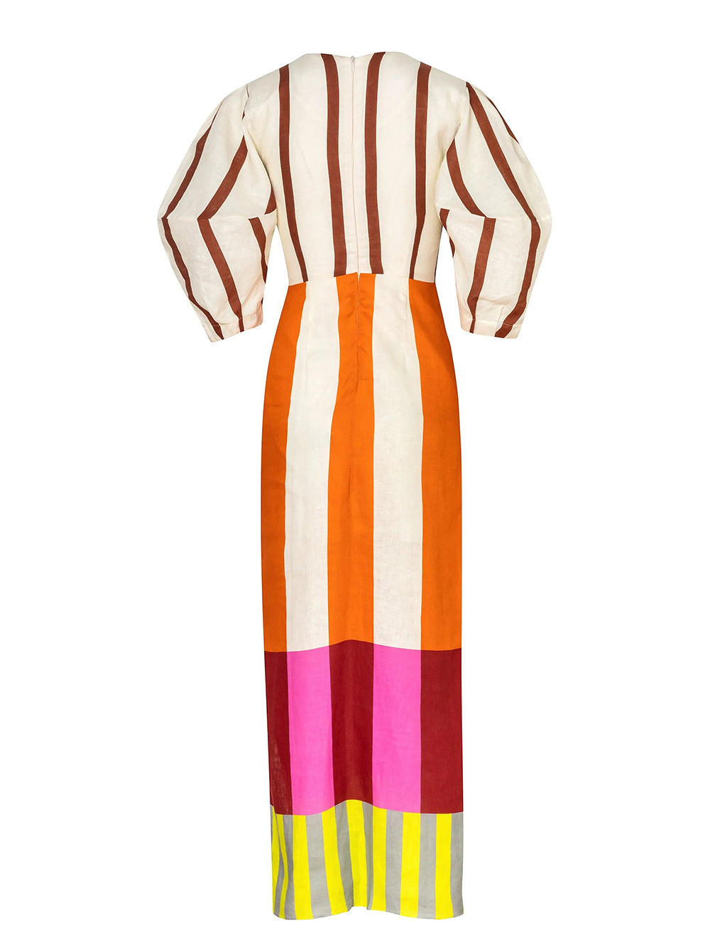 Gaia Maxi-Kleid mit Puffärmeln