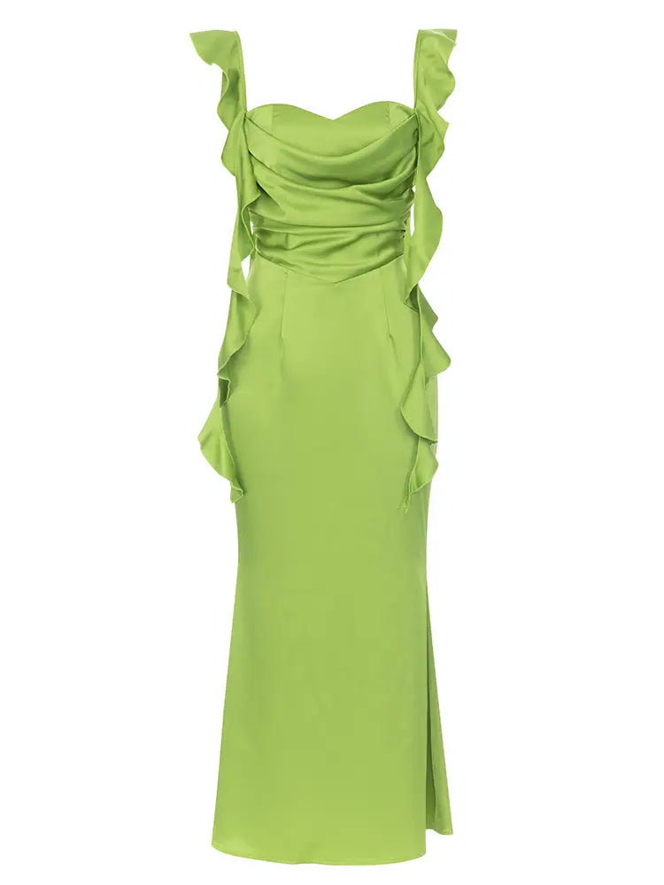 Sexy Trägerloses Abendkleid mit gerafftem Rückenausschnitt