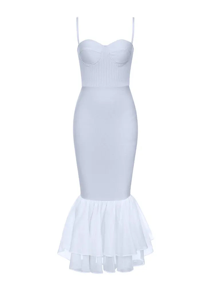 Vintage Bodycon-Kleid mit eckigem Ausschnitt