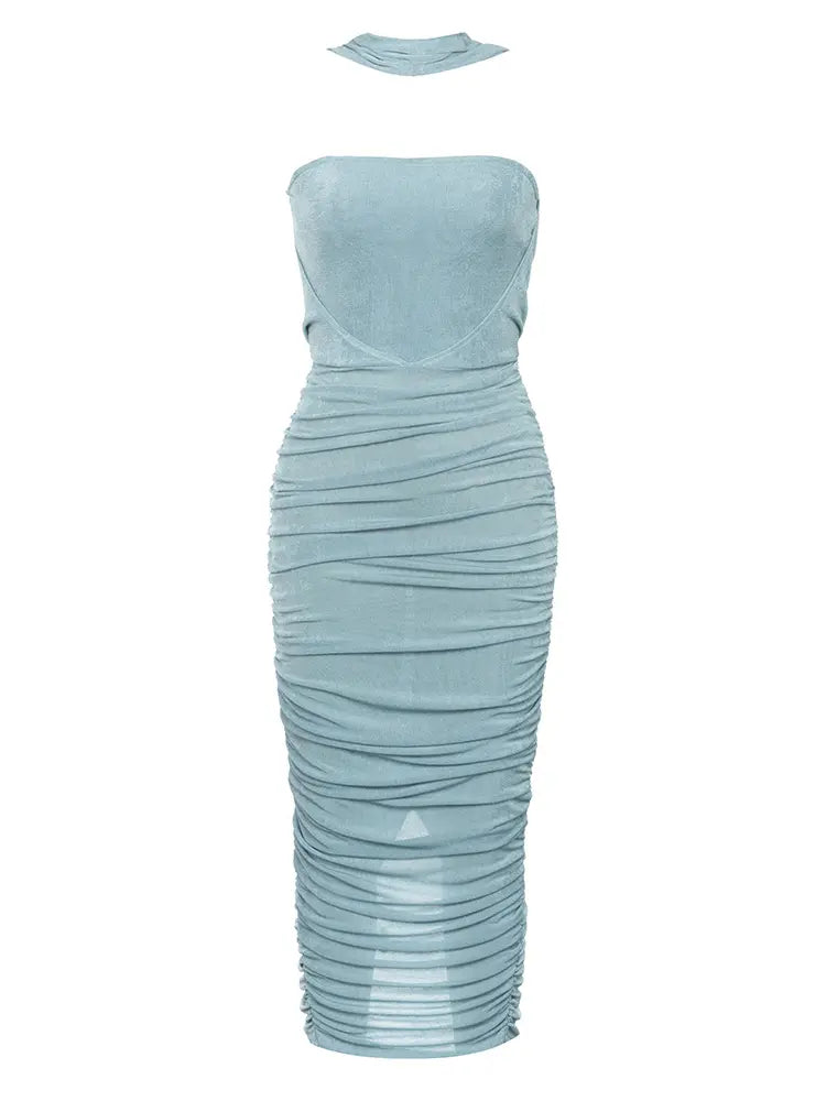 Sexy Abendkleid mit Überkreuz-Ausschnitt
