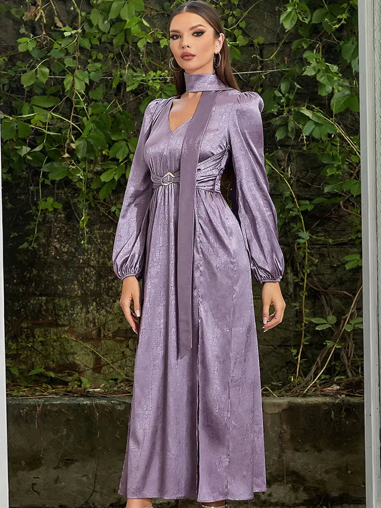 Elegantes V-Ausschnitt-Kleid