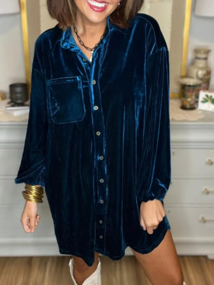 Legeres, weites Hemdblusenkleid