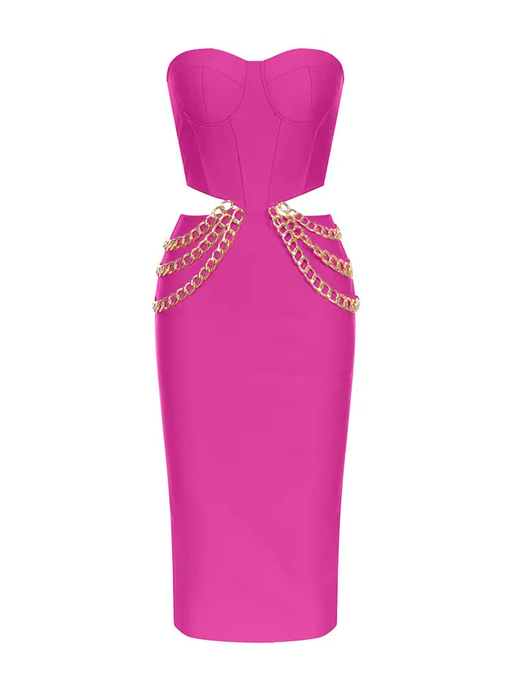 Elegantes ärmelloses Kleid mit Taillenausschnitt