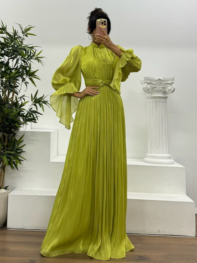 Französisch inspirierte Maxikleid mit Taillenbetonung
