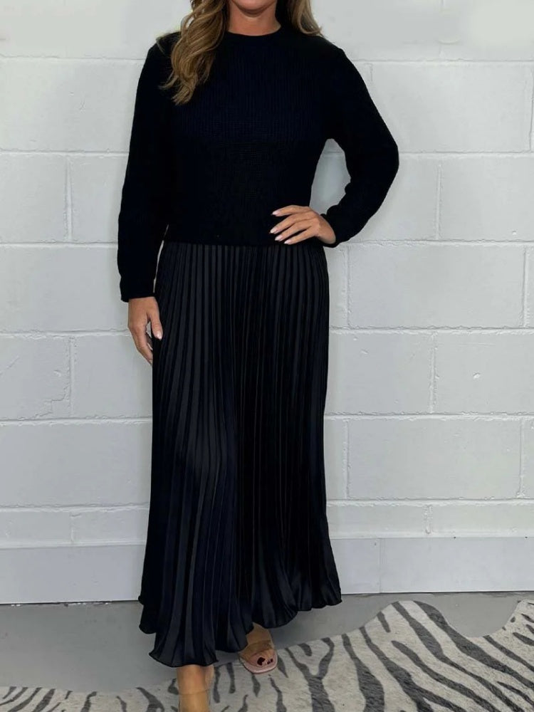 Faltenkleid mit Paneelen