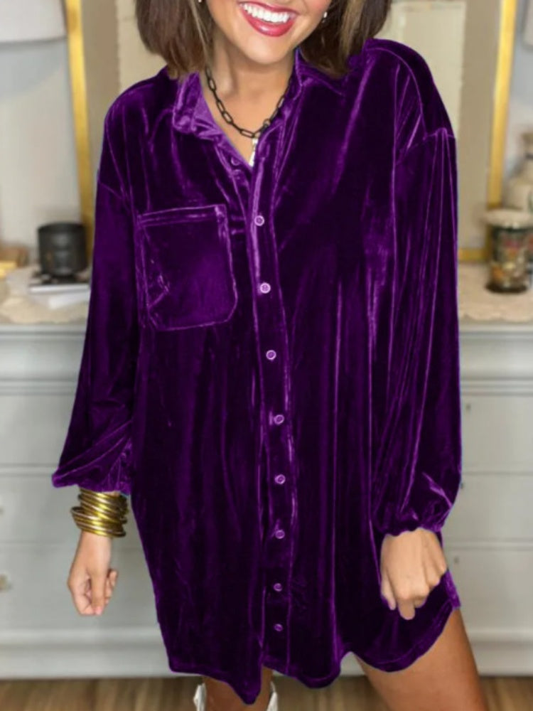Legeres, weites Hemdblusenkleid