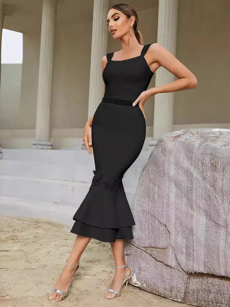 Sexy Spitzen-Verbandkleid mit Meerjungfrauenrock