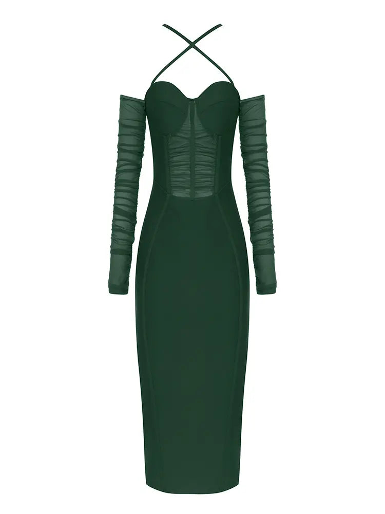 Sexy schulterfreies, rückenfreies Kleid
