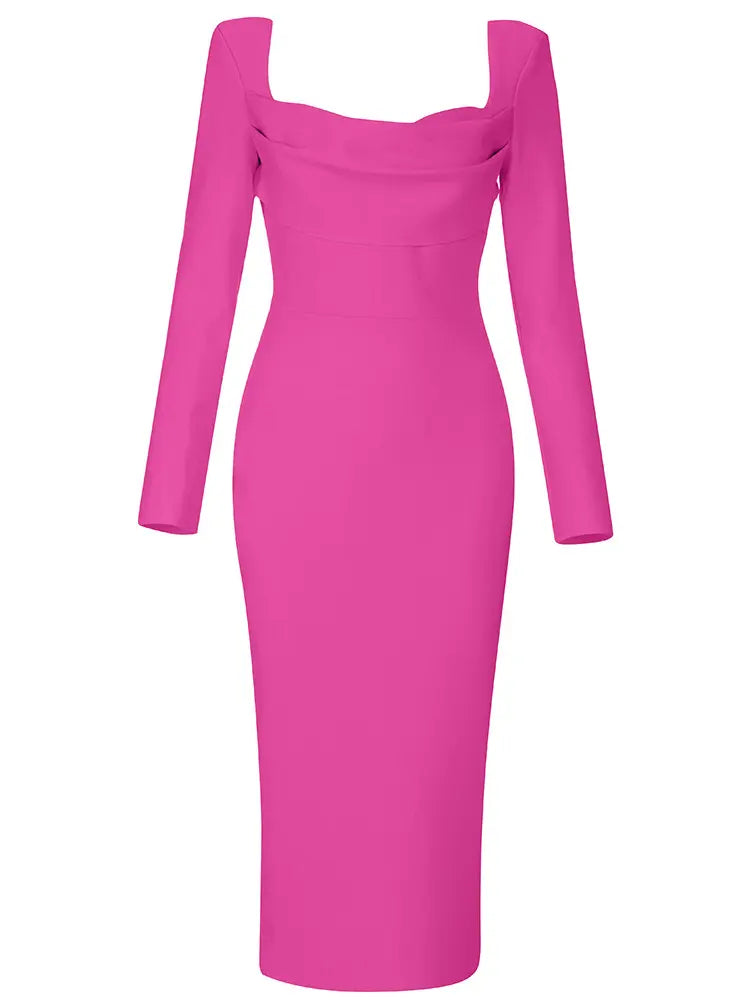 Sexy Bandage-Kleid mit eckigem Ausschnitt