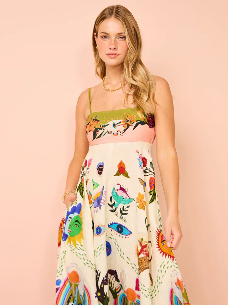 Evergreen-Sommerkleid in Multi