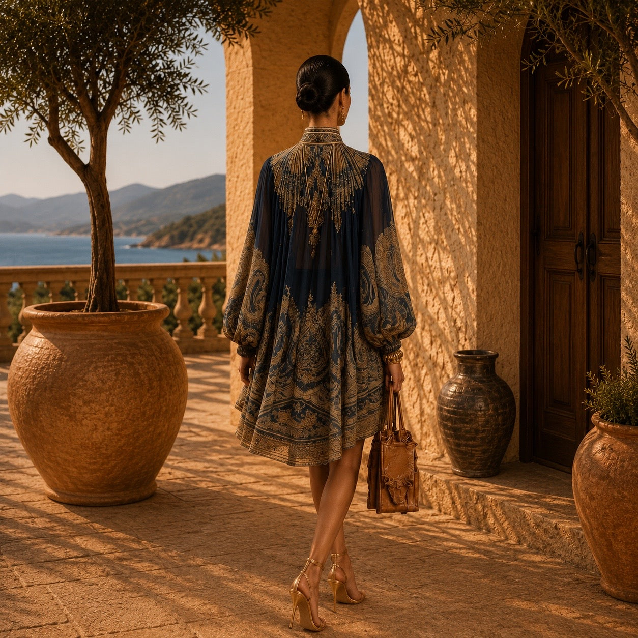 Rachell™ Baroque Mini Dress