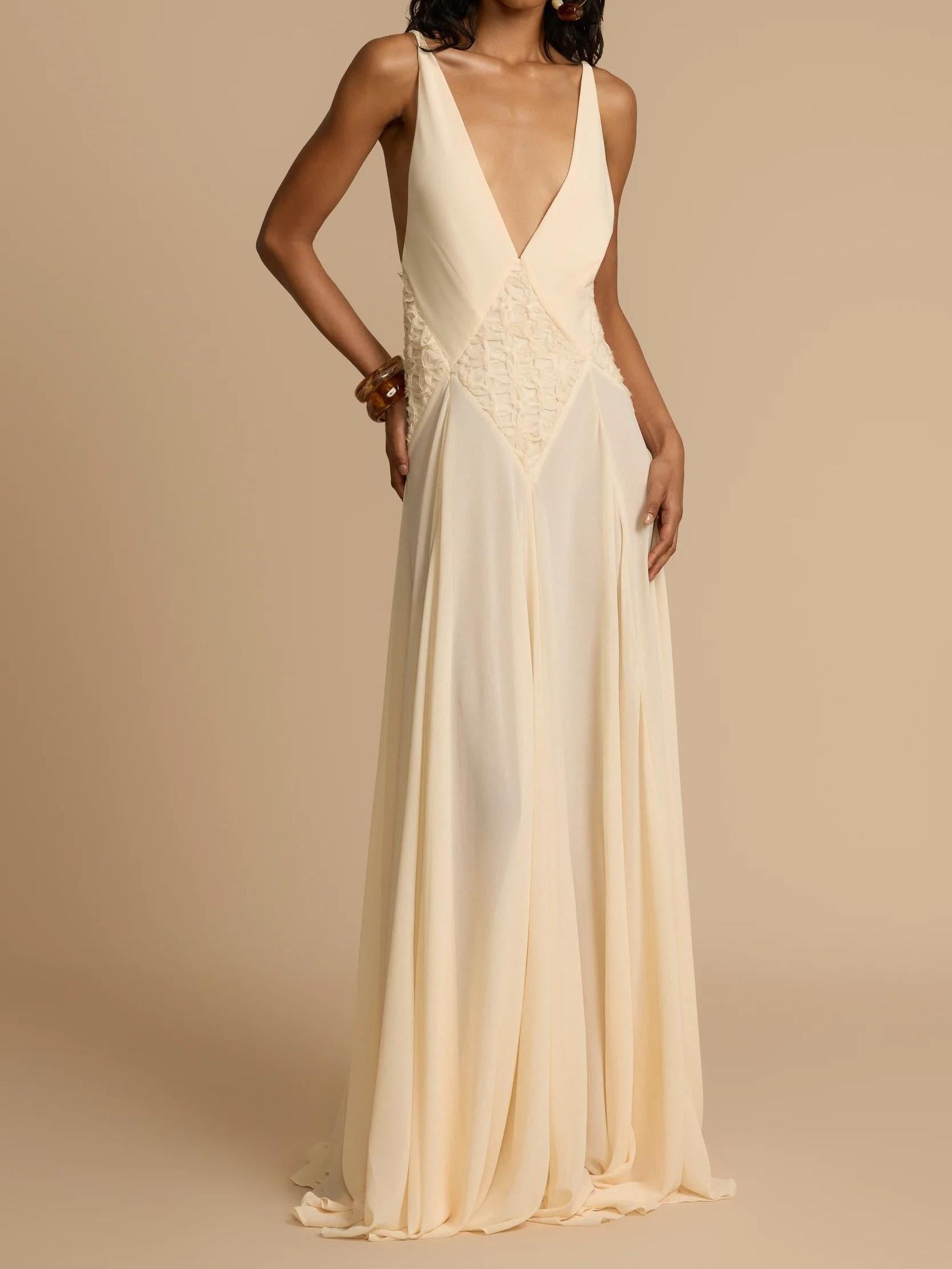 Lavinia Plunging V Maxikleid
