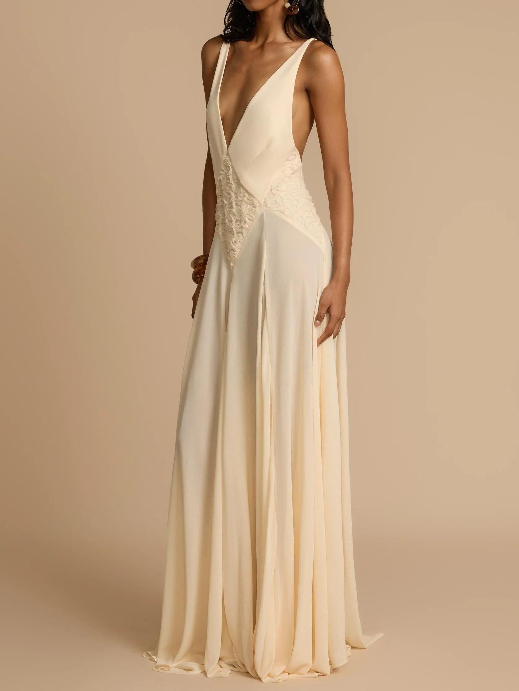 Lavinia Plunging V Maxikleid