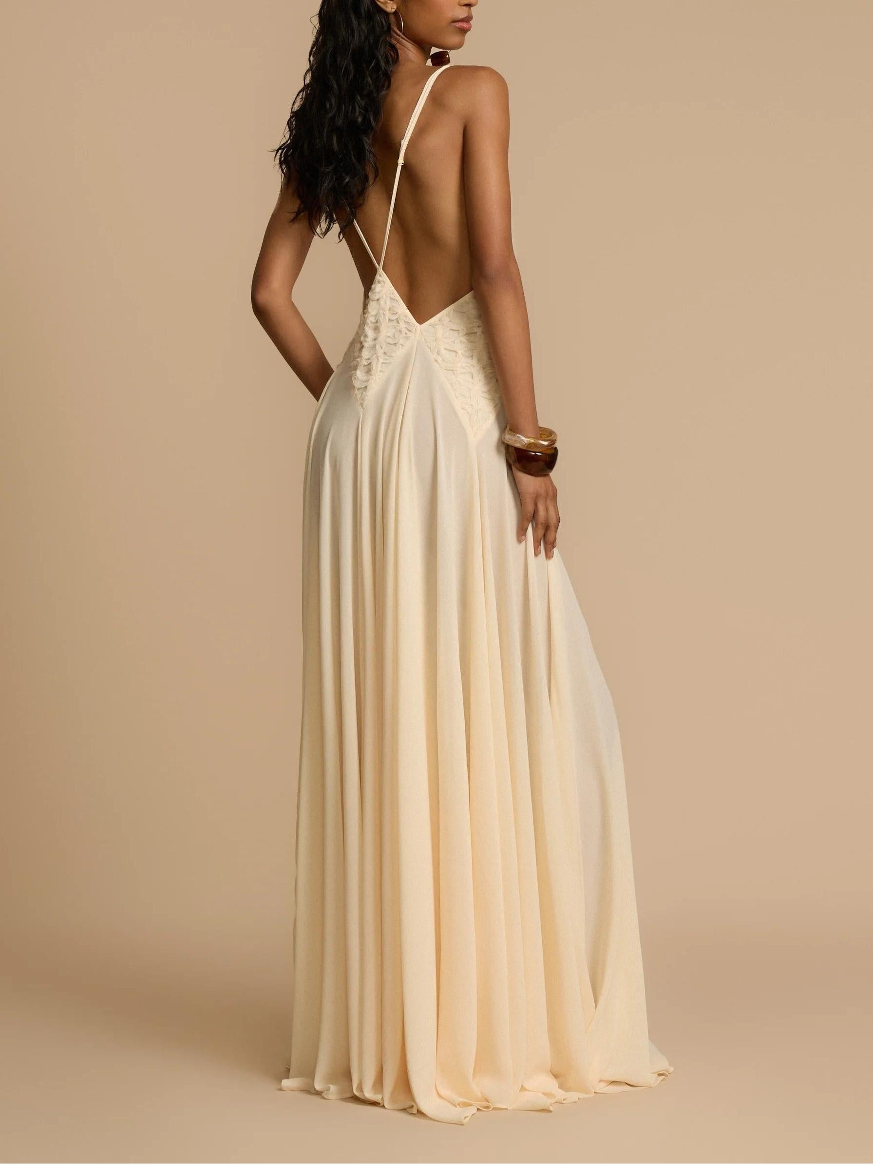 Lavinia Plunging V Maxikleid