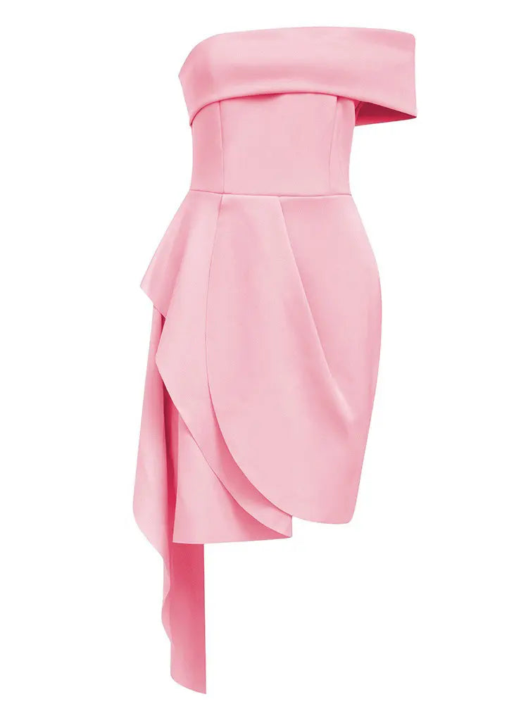 Off-Shoulder-Kleid mit seitlichem Schlitz