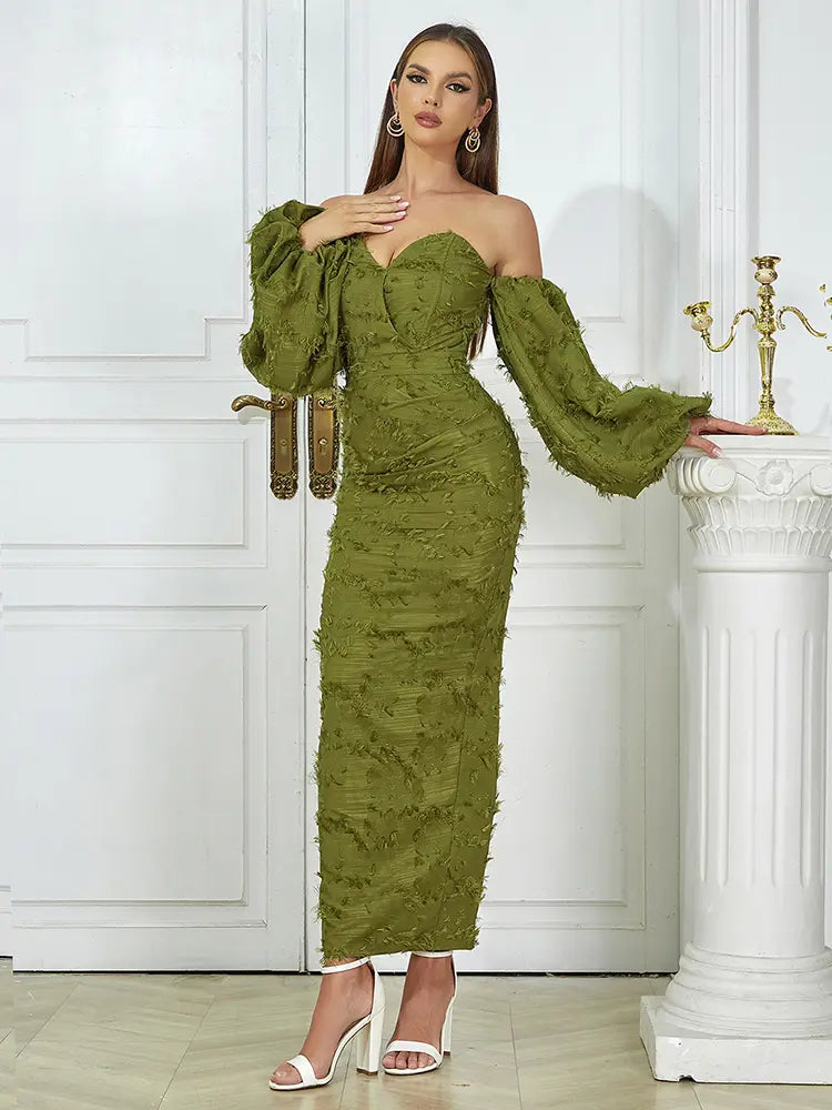 Sexy trägerloses langes Abendkleid