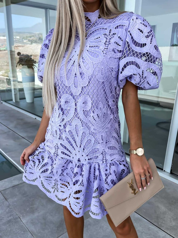 Spitzen-Hohlkleid