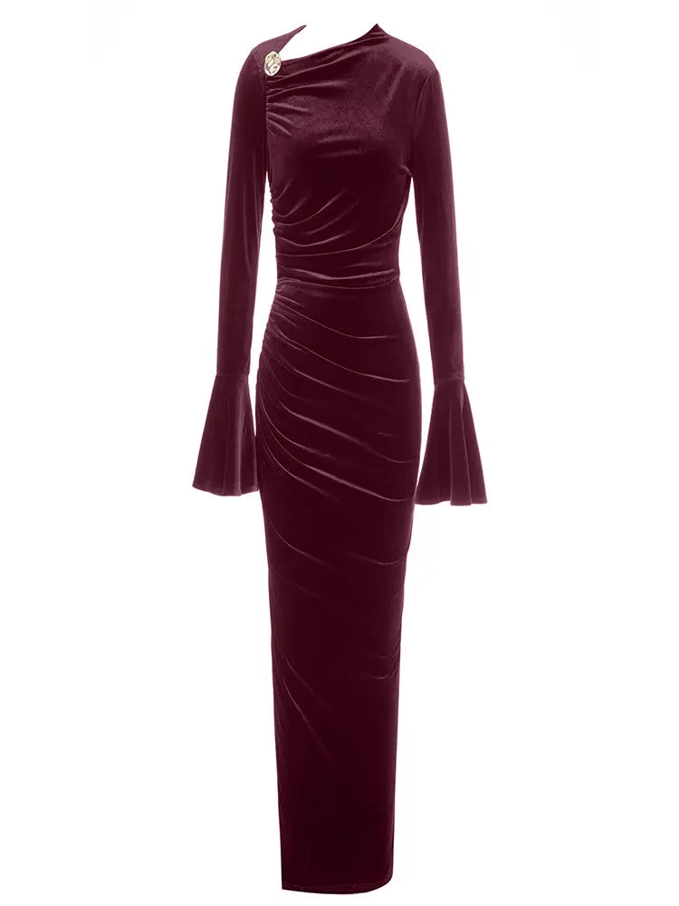 Asymmetrisches, figurbetontes Kleid mit Ausschnitt