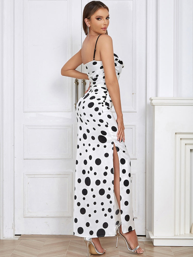 Sexy gepunktetes Maxikleid