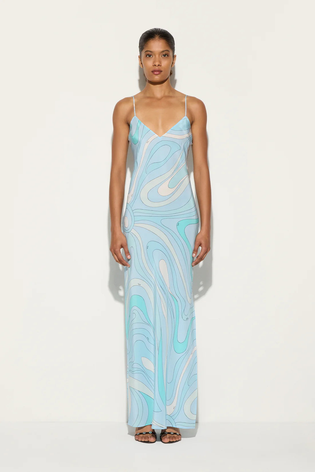 Marmo Maxikleid aus bedrucktem Satin