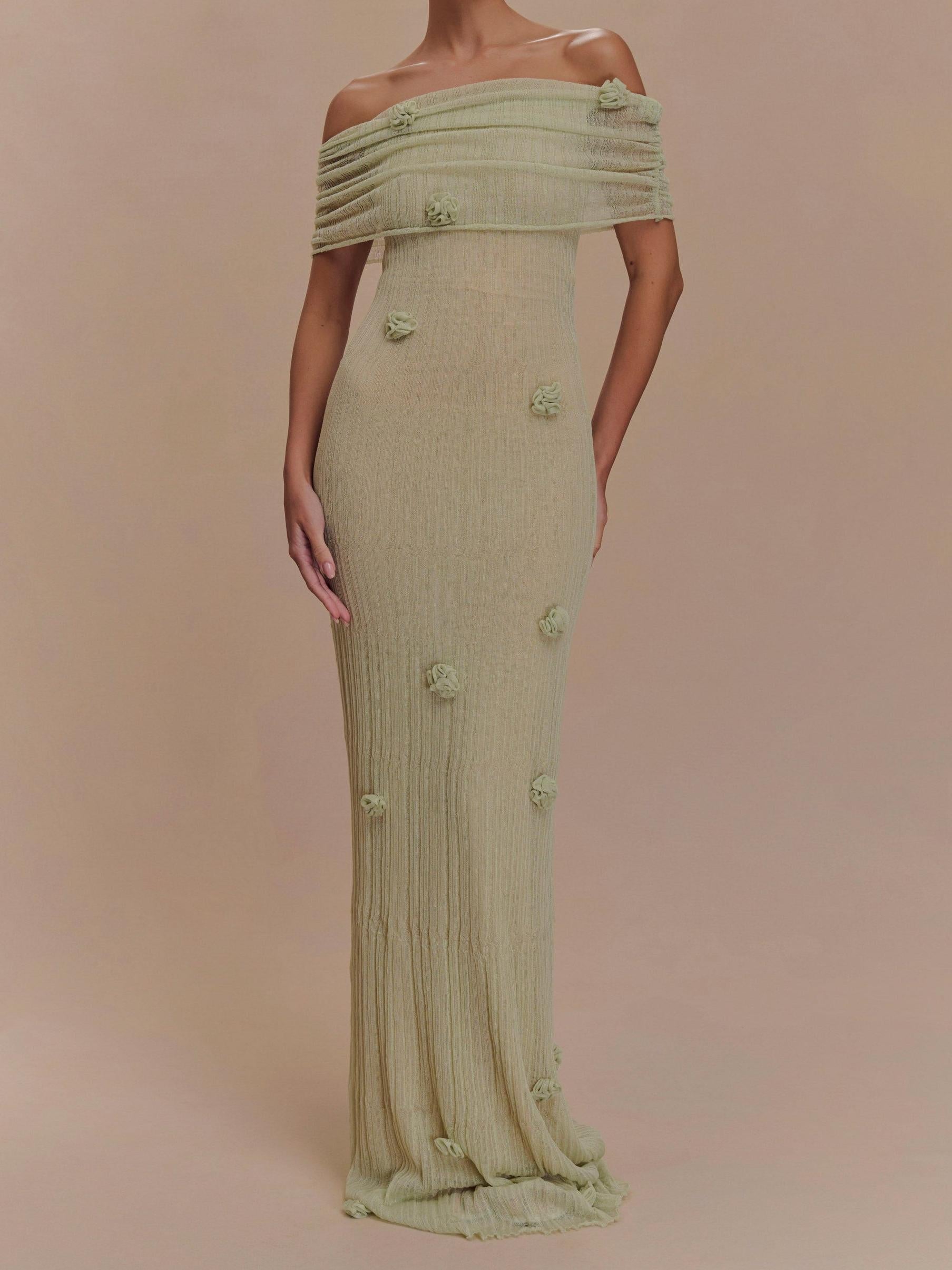 Gestricktes Maxikleid Orchid