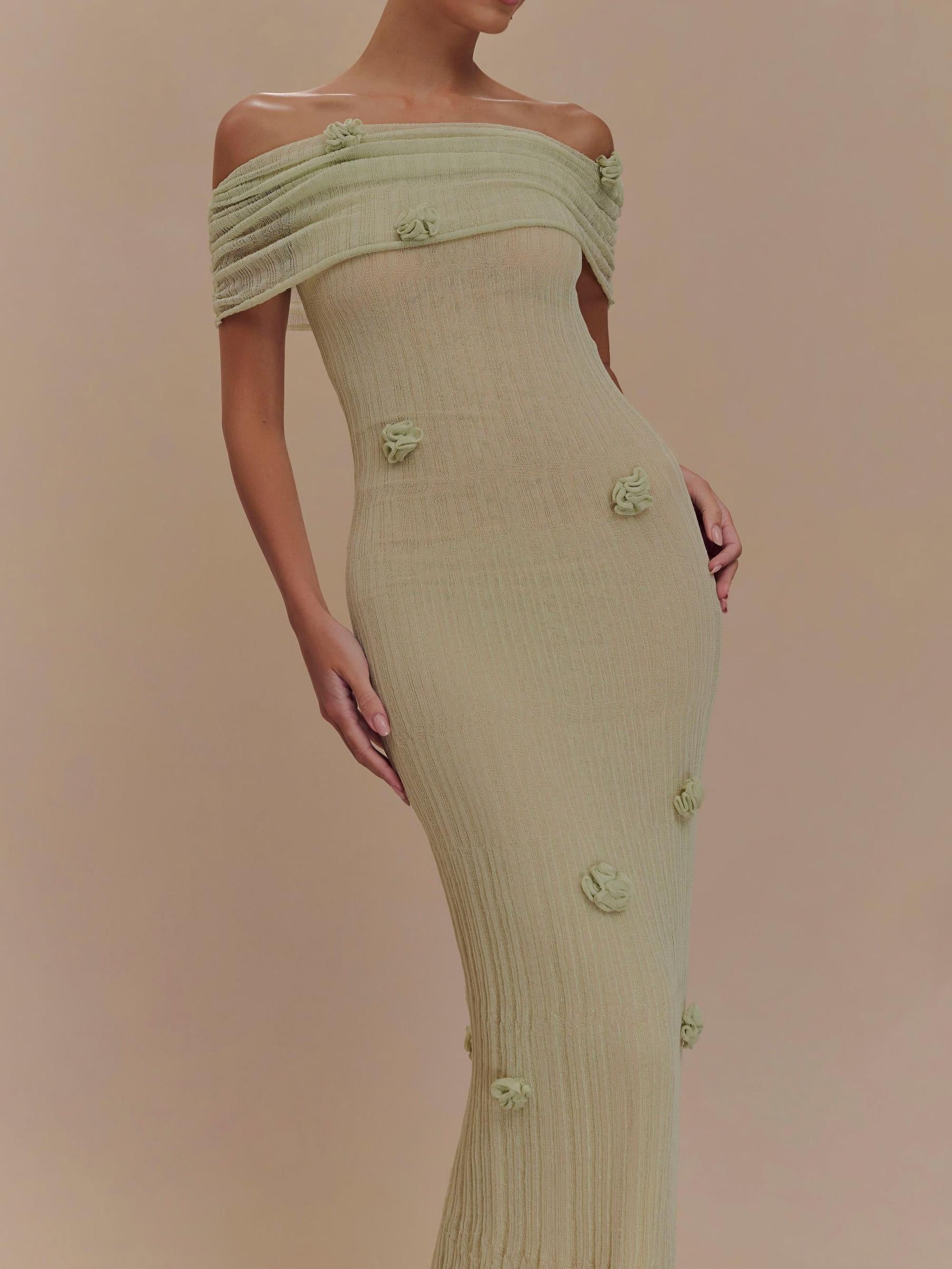 Gestricktes Maxikleid Orchid