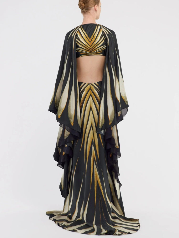 Art Deco Crystal Cutout Gown