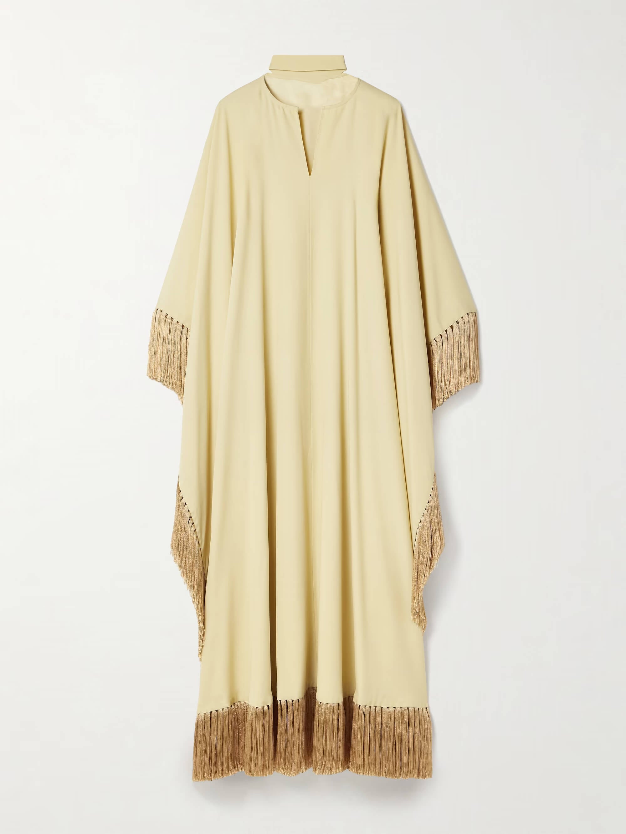 Mrs Ross Kaftan aus Crêpe mit Fransen