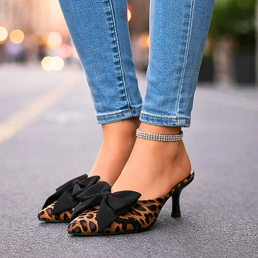 SIENNA LEOPARDEN-SCHLEIFEN-HEELS