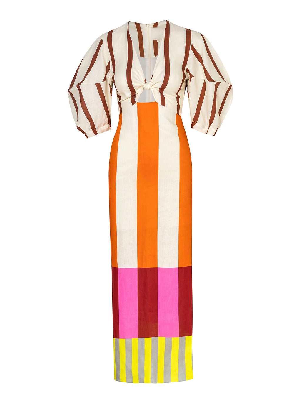 Gaia Maxi-Kleid mit Puffärmeln