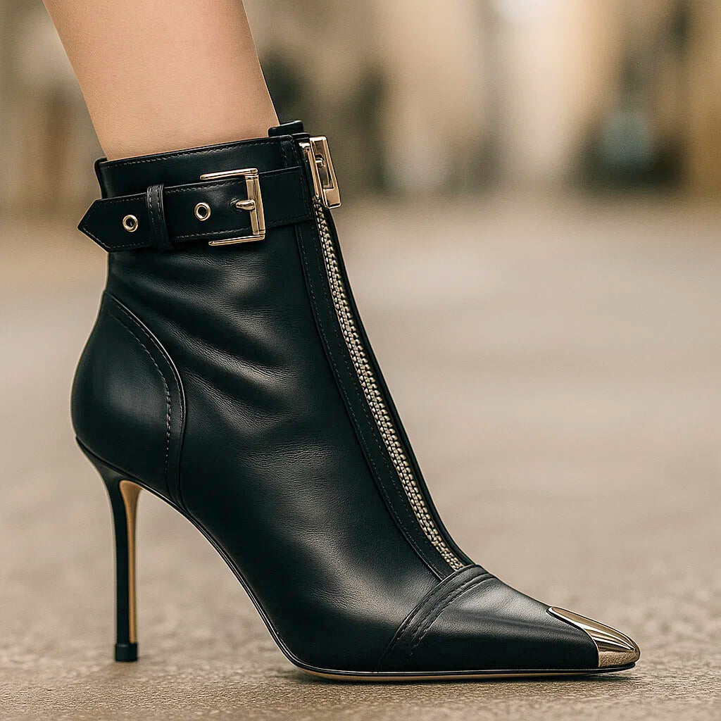 LYLA LEDER-REISSVERSCHLUSSSTIEFEL