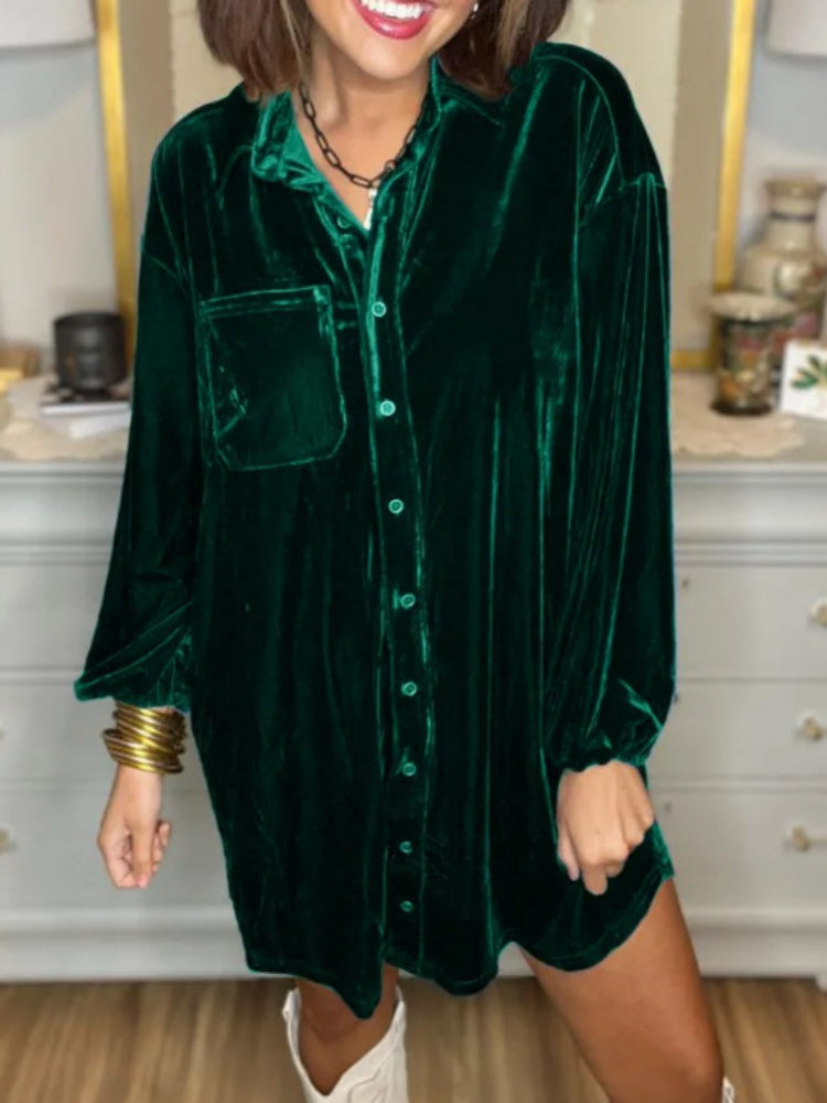 Legeres, weites Hemdblusenkleid