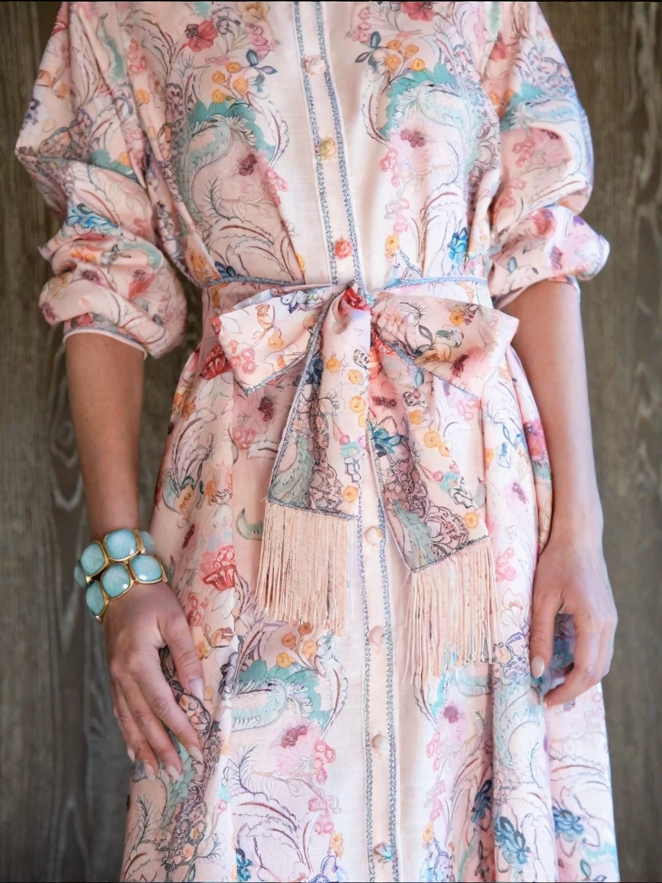 Cotton Linen Flower Dres