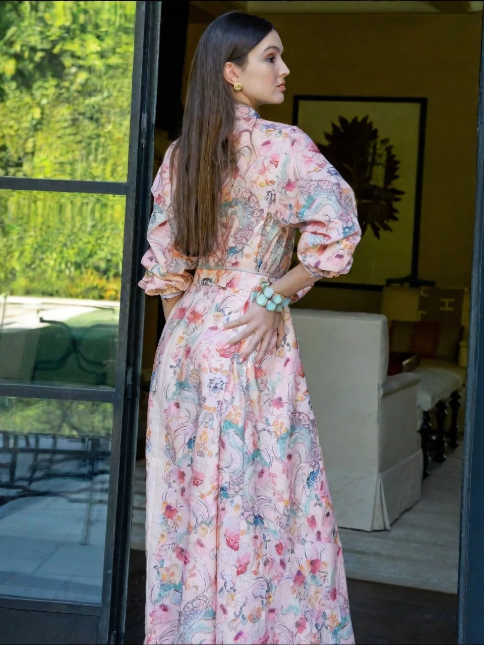 Cotton Linen Flower Dres