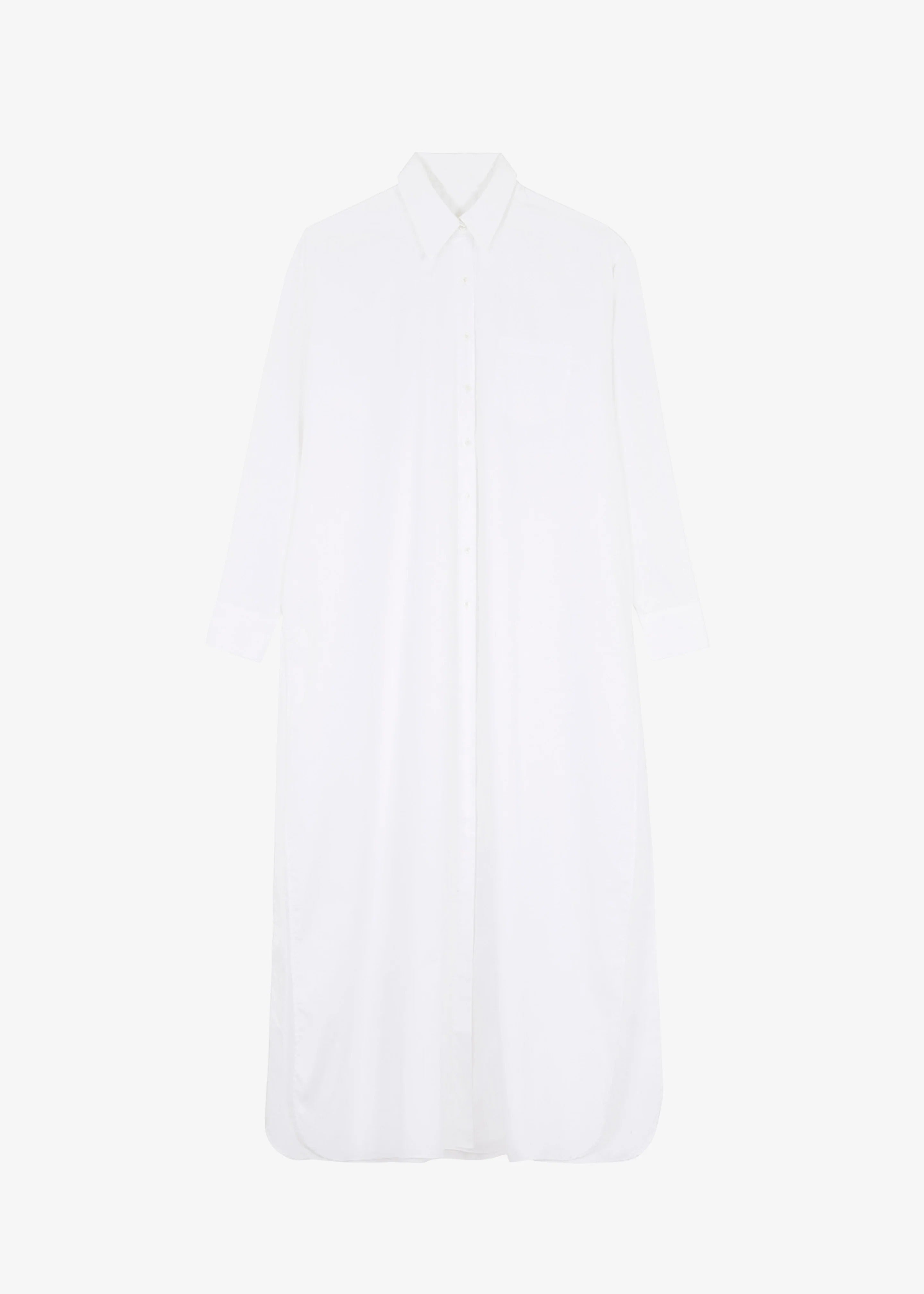Oversized-Hemdblusenkleid mit Schlitz