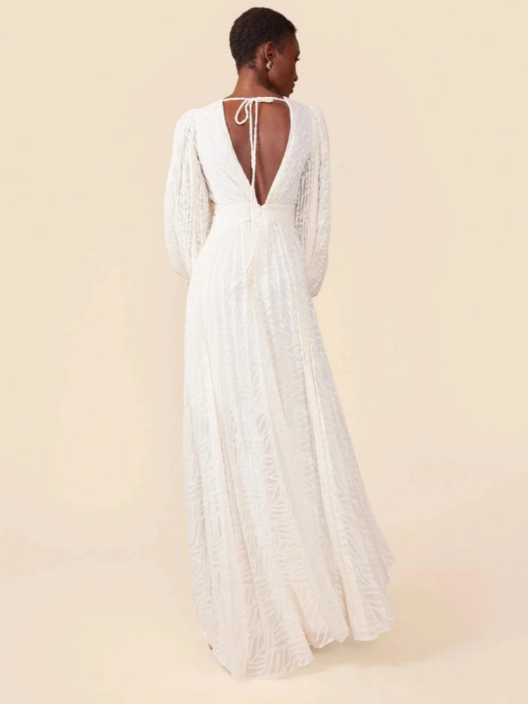 Allegory Elsa cremefarbenes Maxikleid