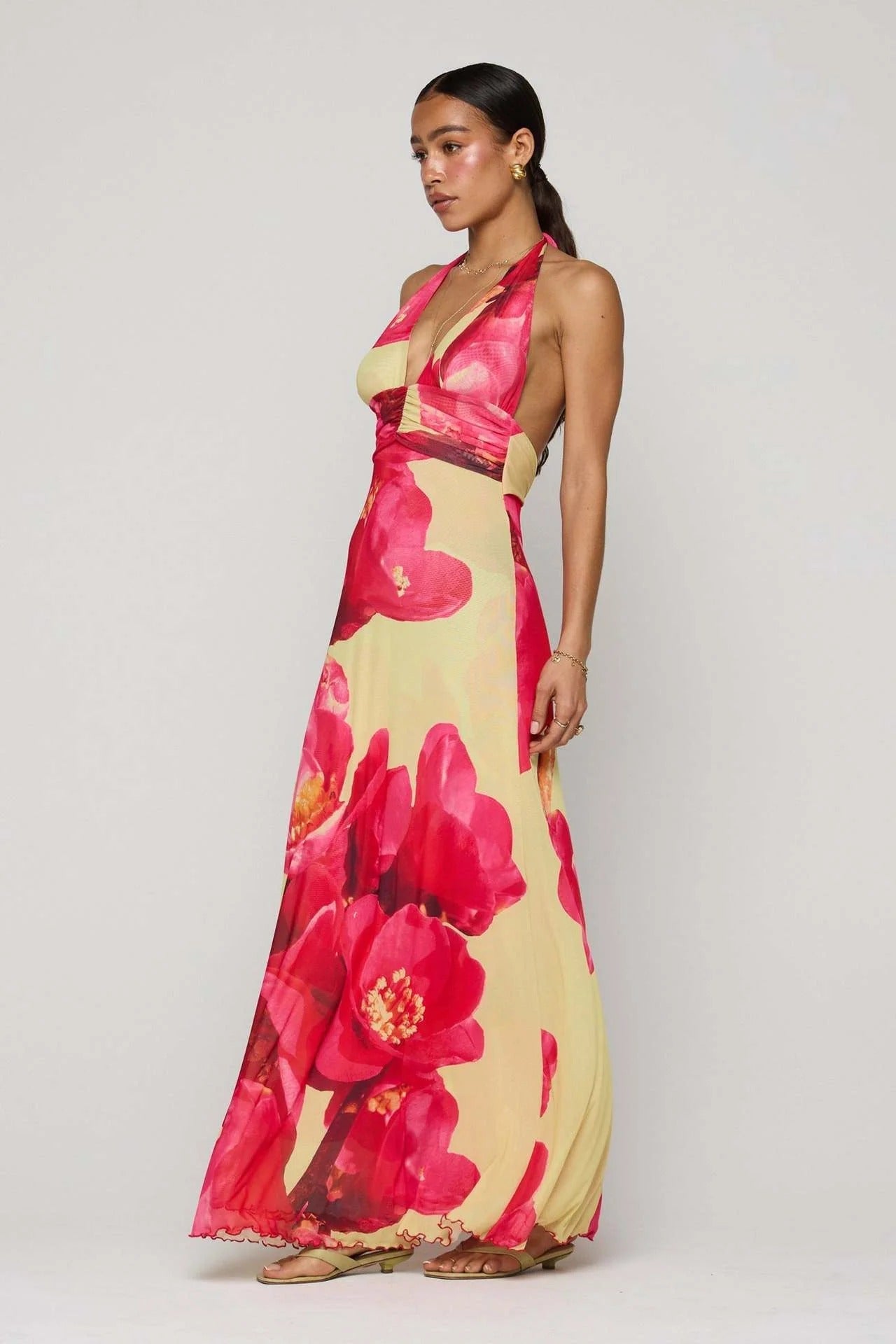 Camoni Polka-Dot-Tagebuch-Maxikleid