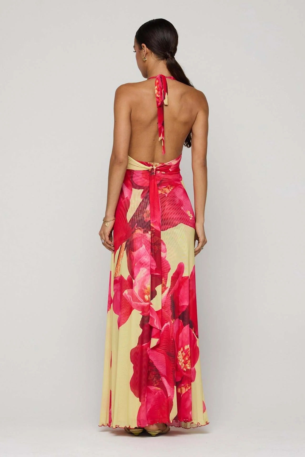 Camoni Polka-Dot-Tagebuch-Maxikleid