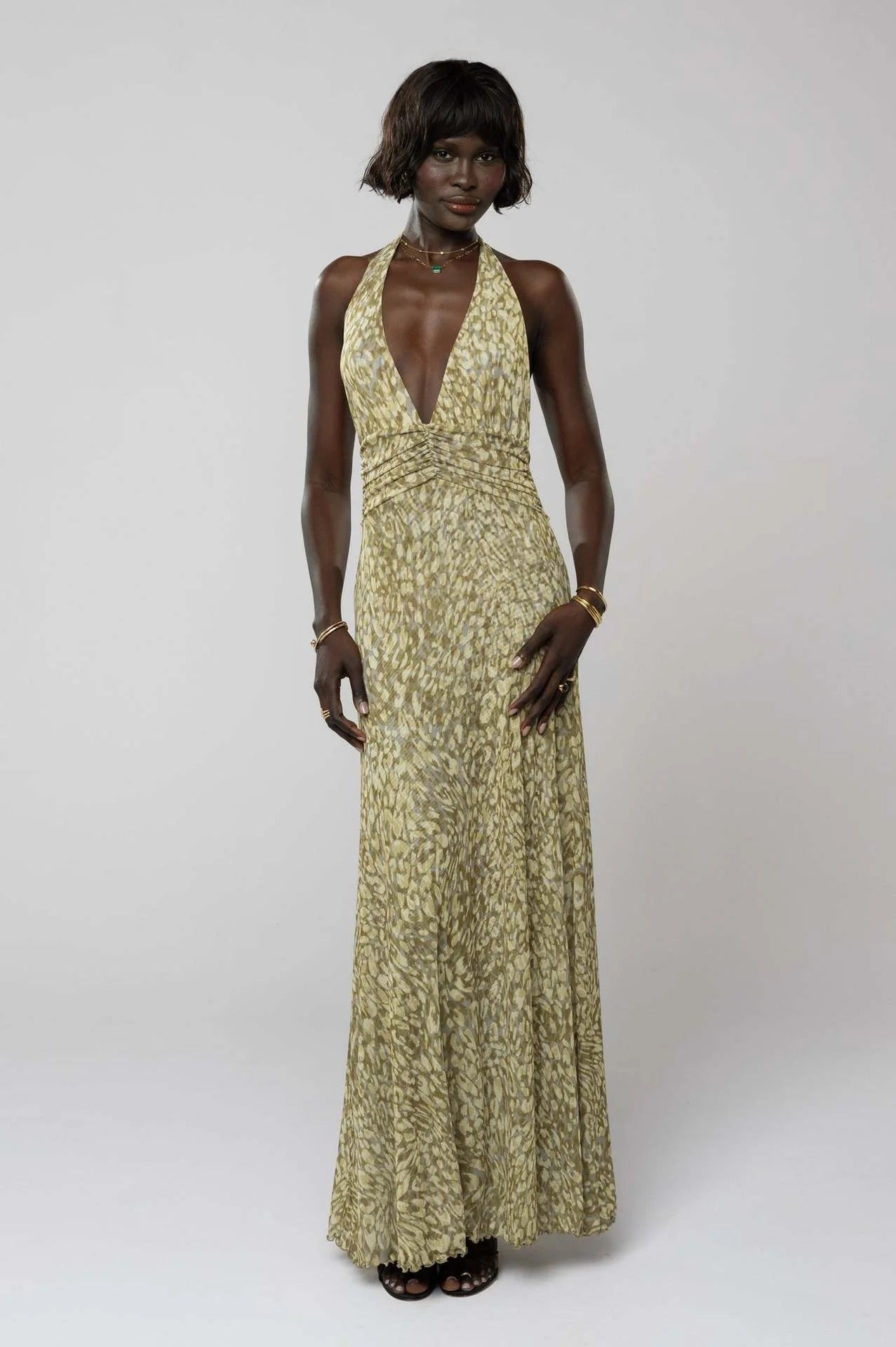 Camoni Polka-Dot-Tagebuch-Maxikleid