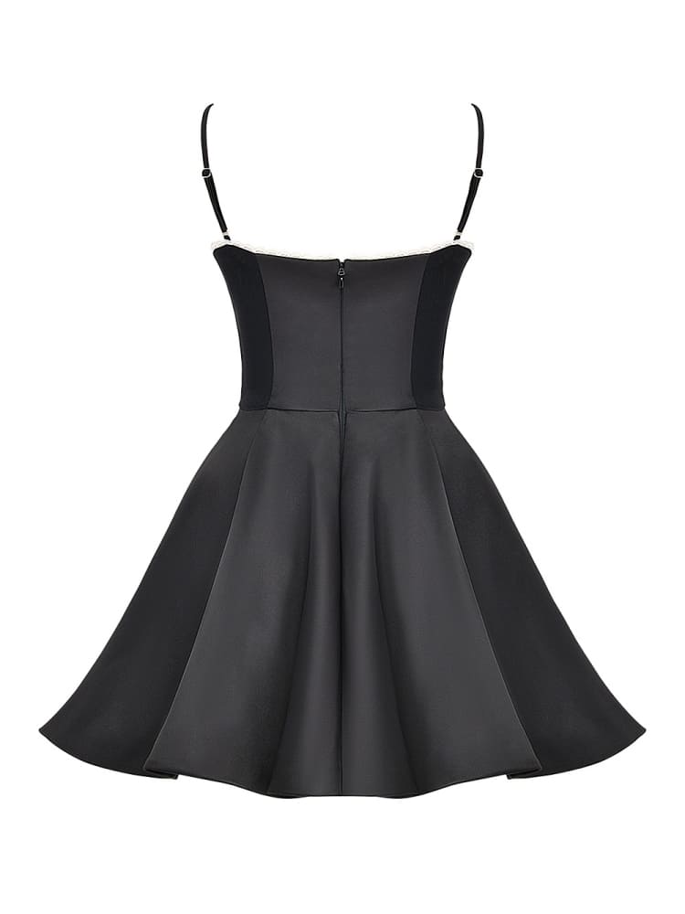 Schwarzes Tüll-Minikleid
