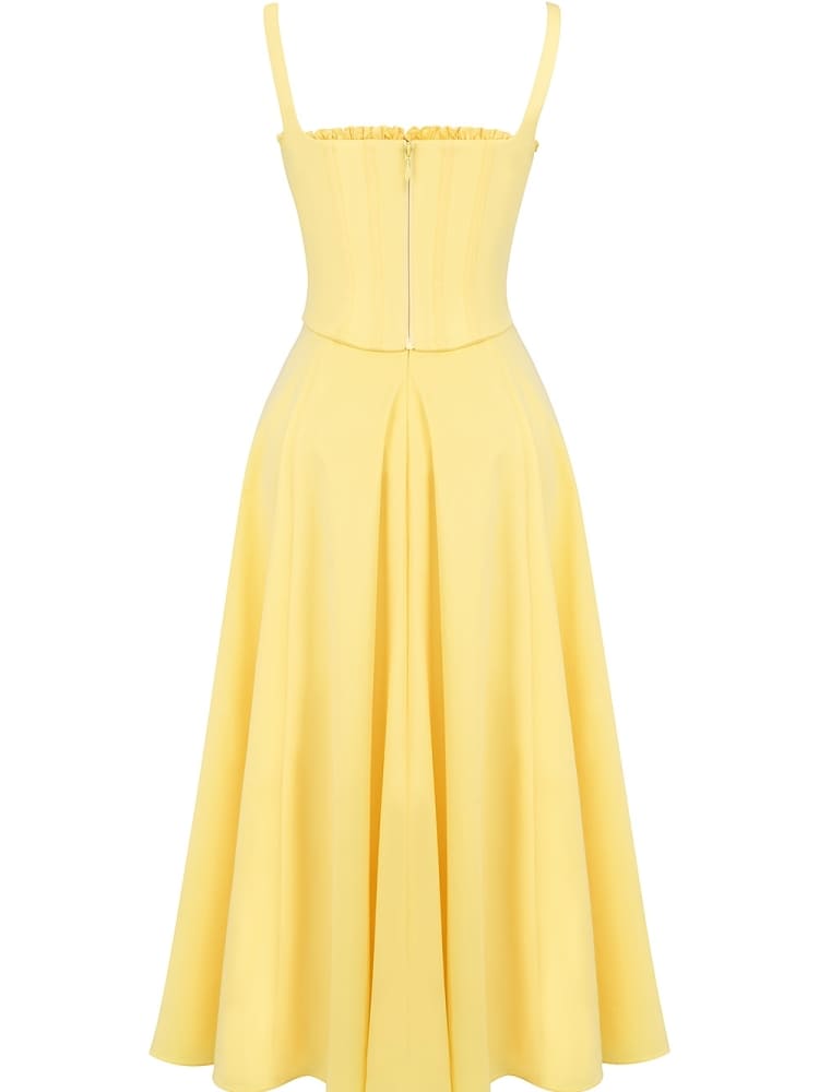 Sonnenschein-Baumwoll-Midikleid