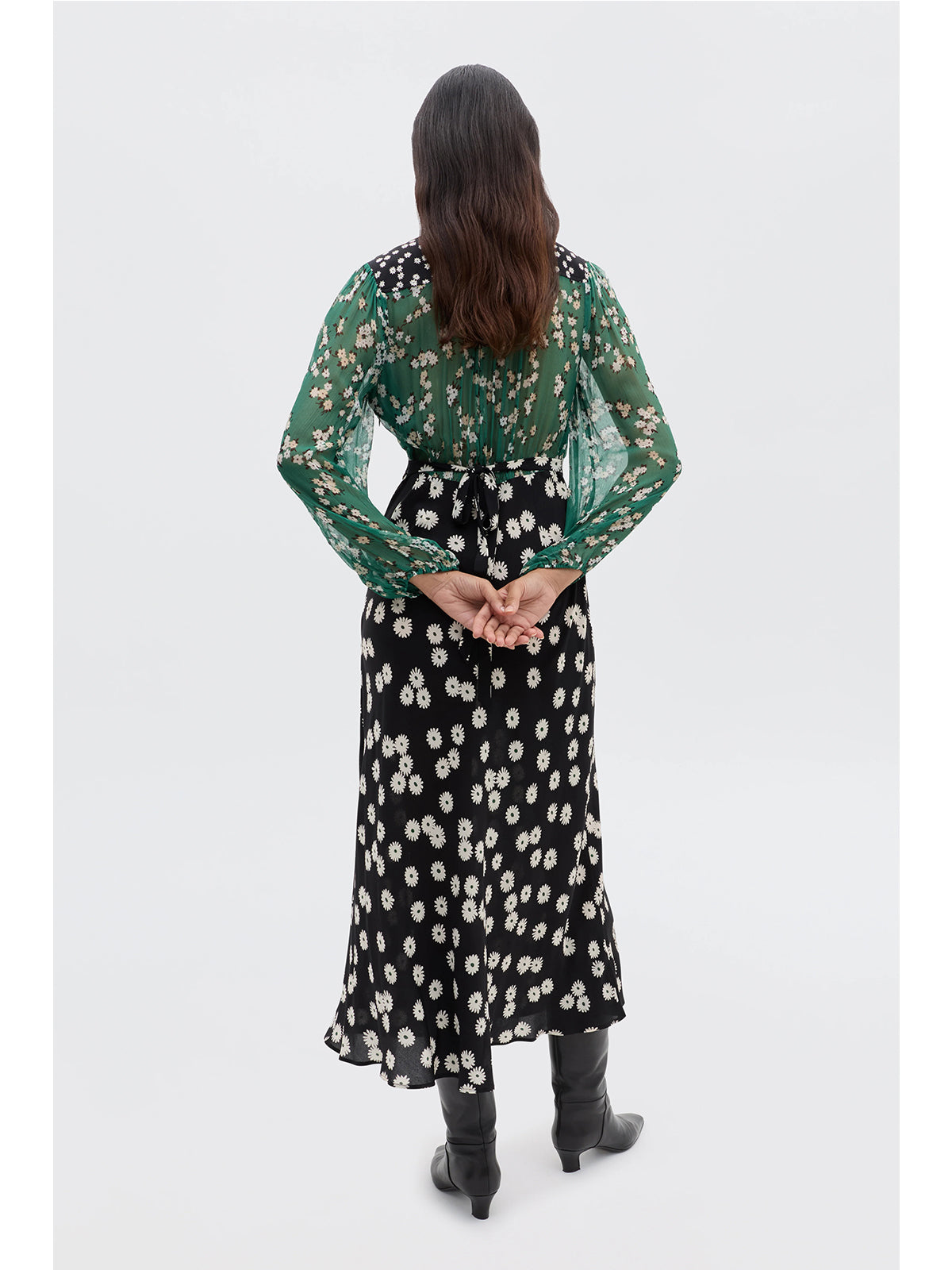 Bohemian Traumhaftes Midikleid mit Blumenmuster