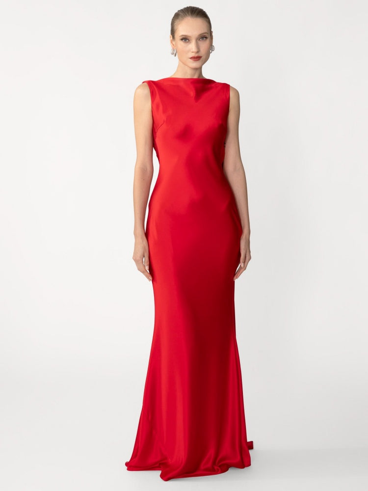 Gefesselt & Gezeichnet – Satin-Abendkleid