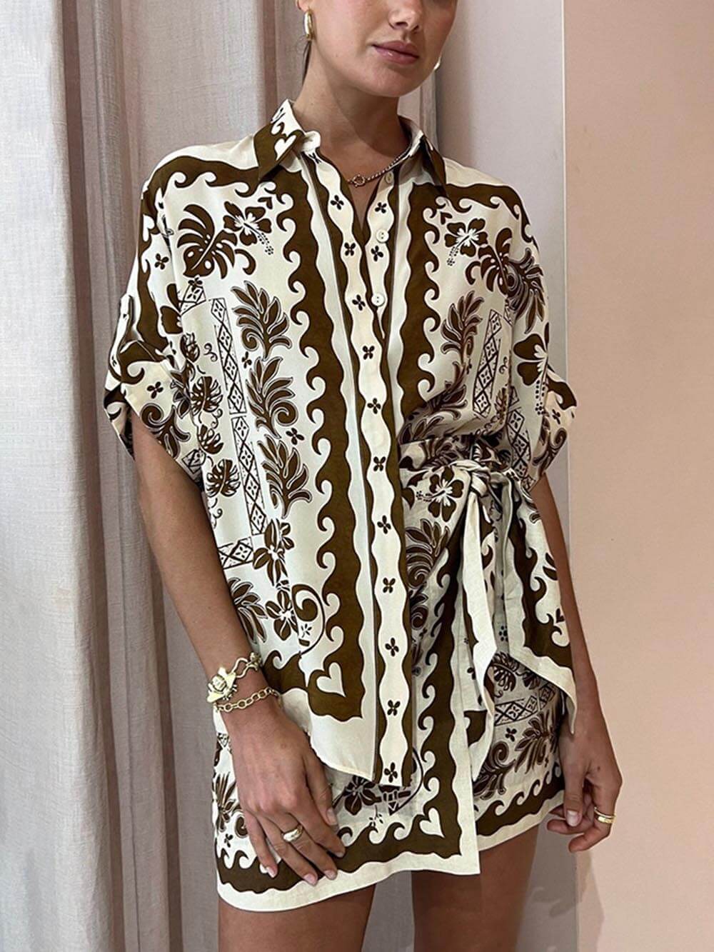 Ethnische exquisite bedruckte Mode Freizeit Set